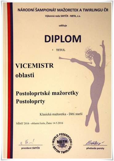 Postoloprtské mažoretky/DS - Vicemistr oblasti 2016